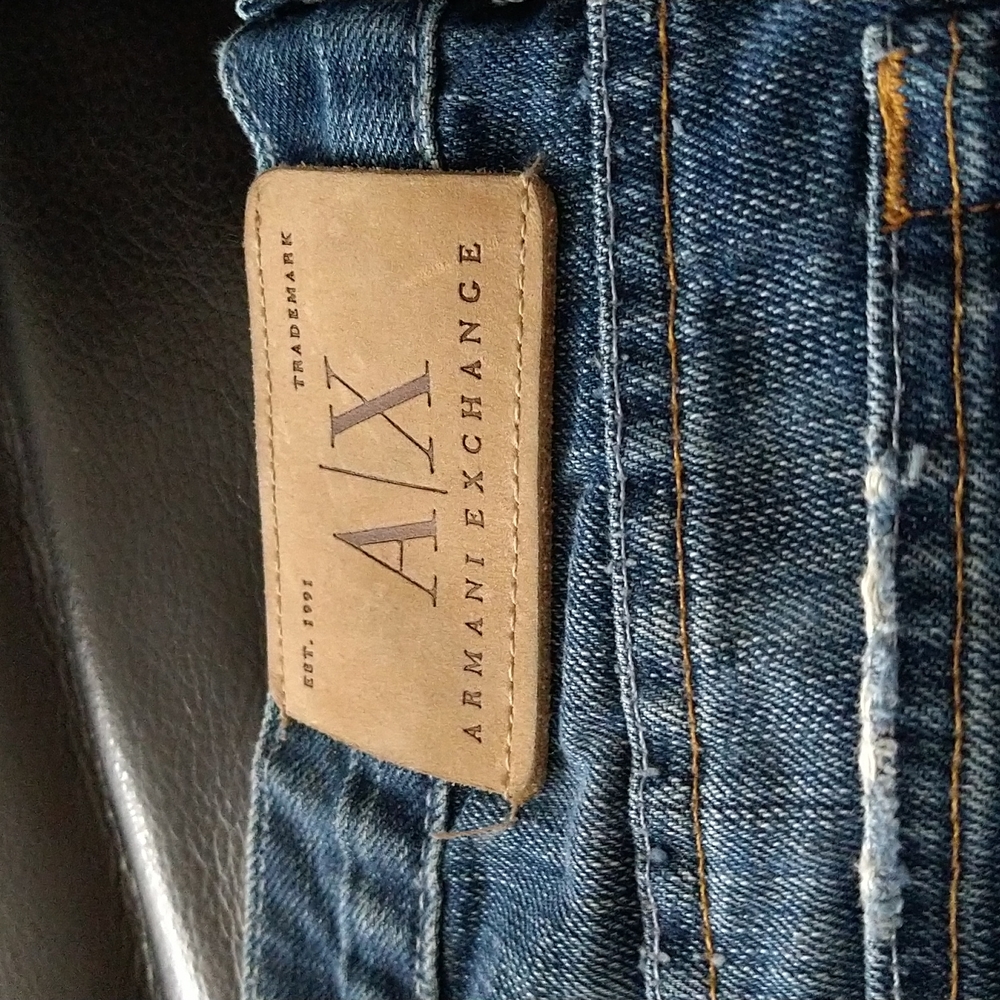 Armani Worn Look Blue Jeans